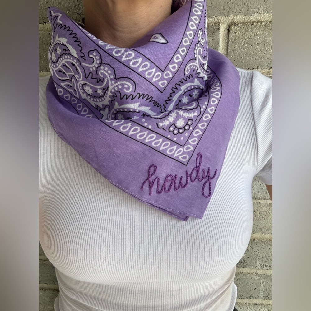 Purple Howdy Bandana